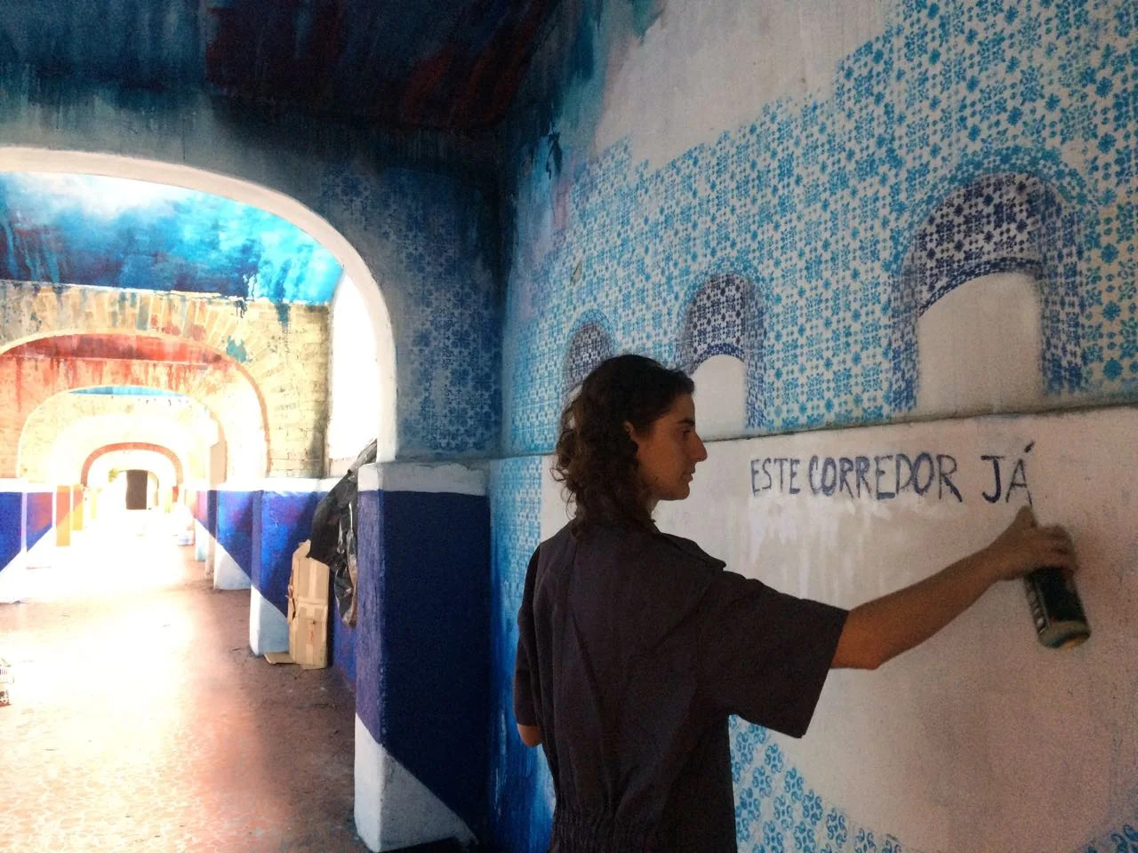 The corridor, painted