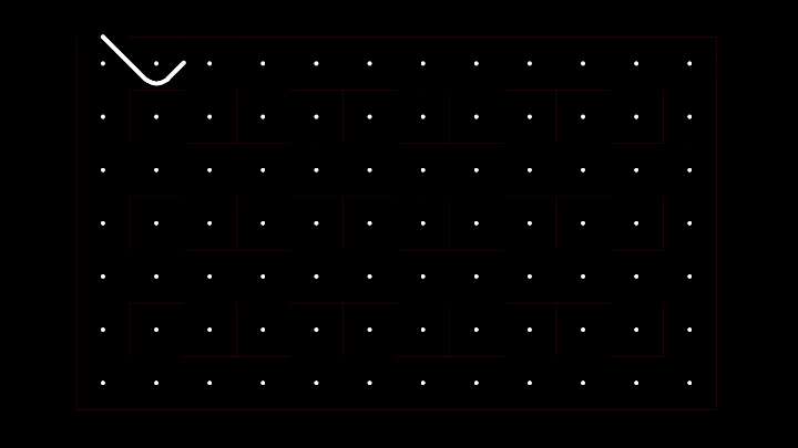 The running chicken algorithm, redrawn in Processing.