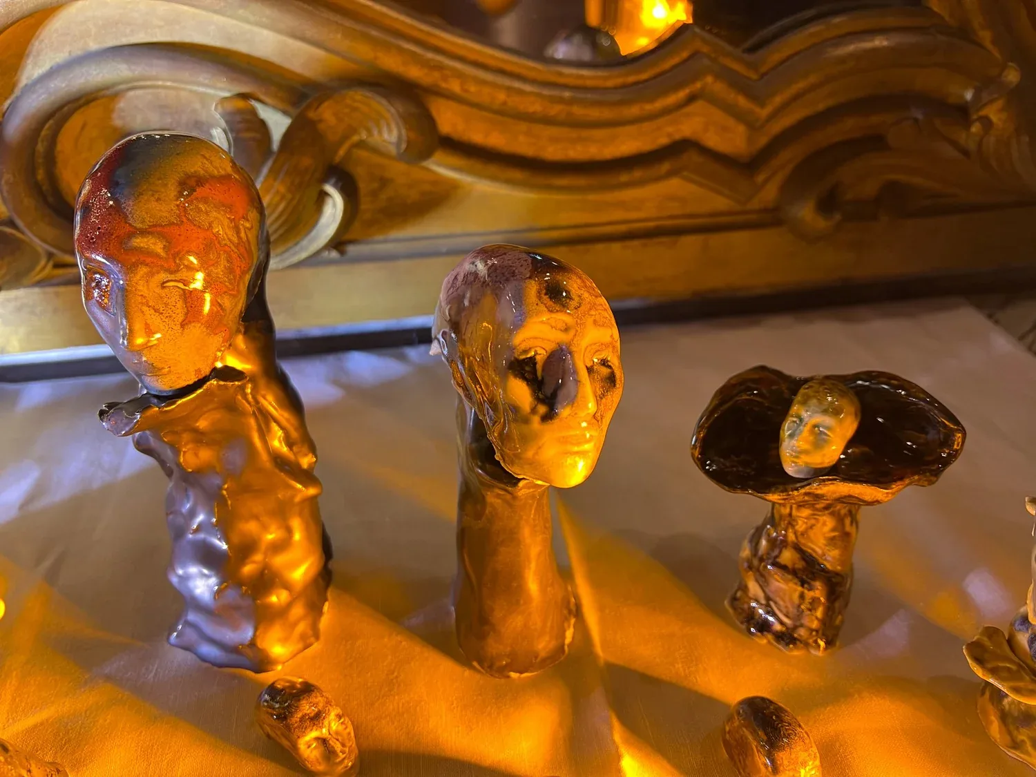 In the gold light
