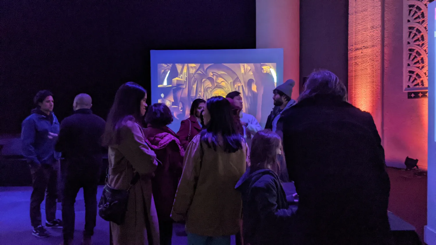 At the screens