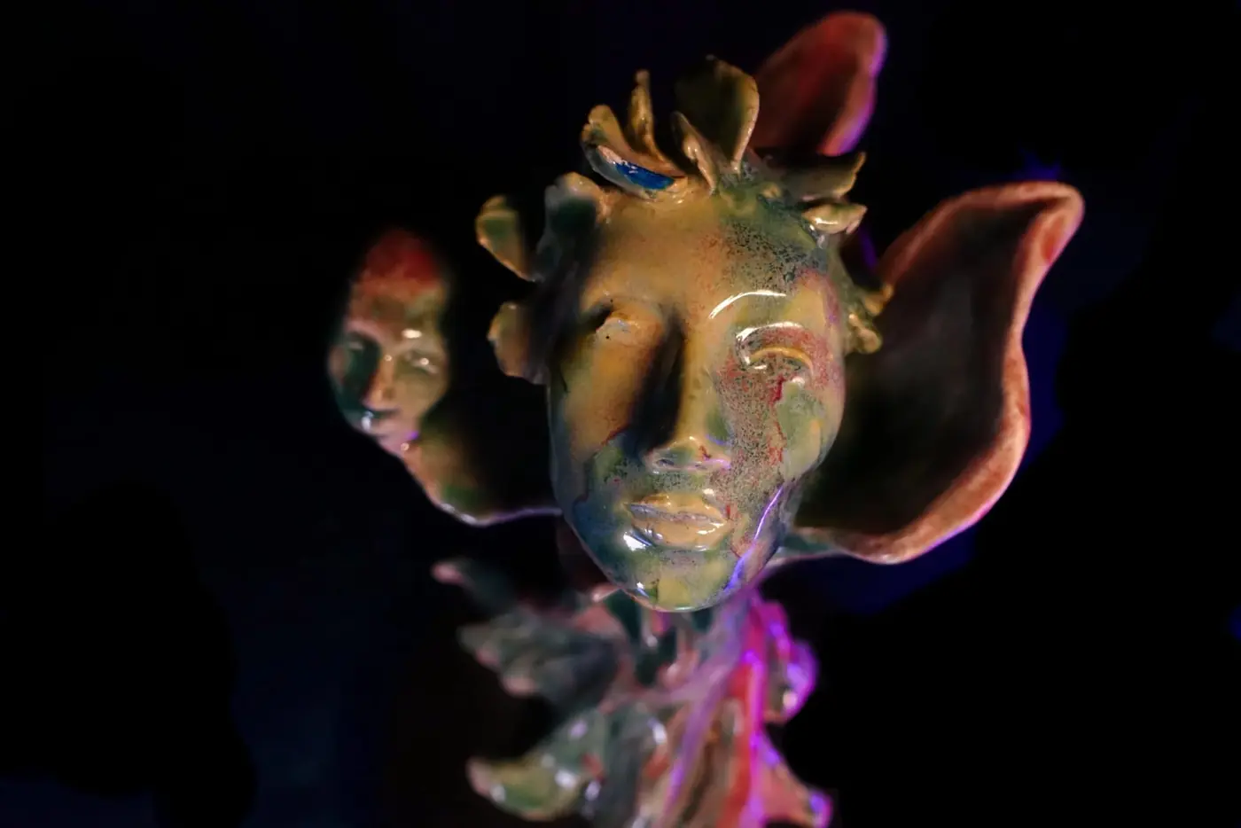 Winged, glazed and fired