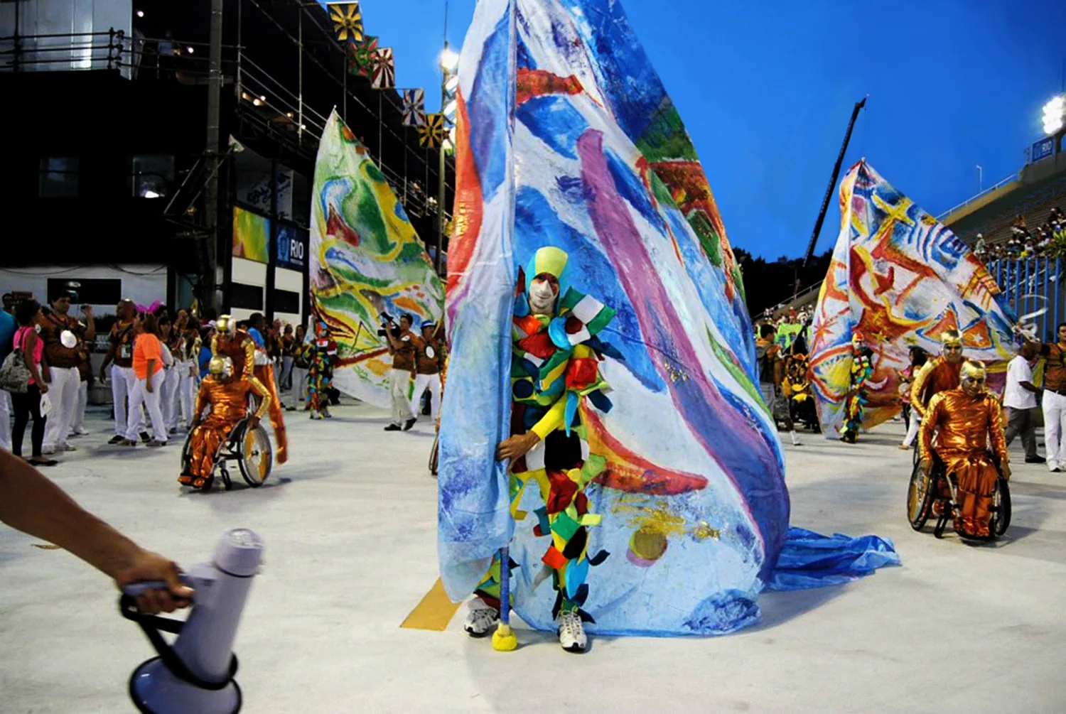 Flags made for the Embaixadores da Alegria samba school parade.