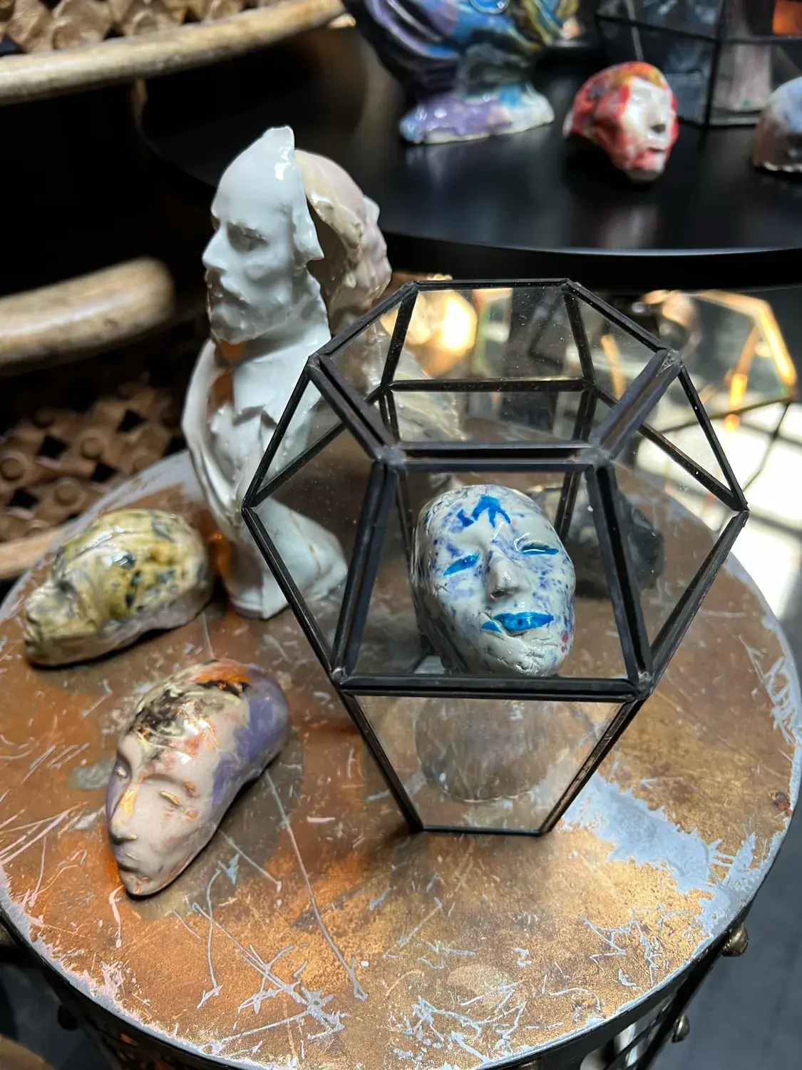 Inside a terrarium