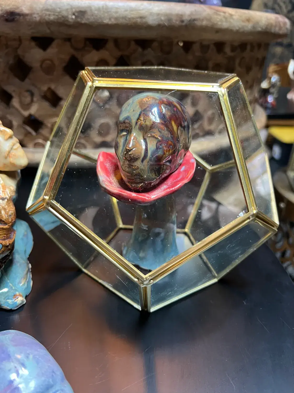 A brass cage