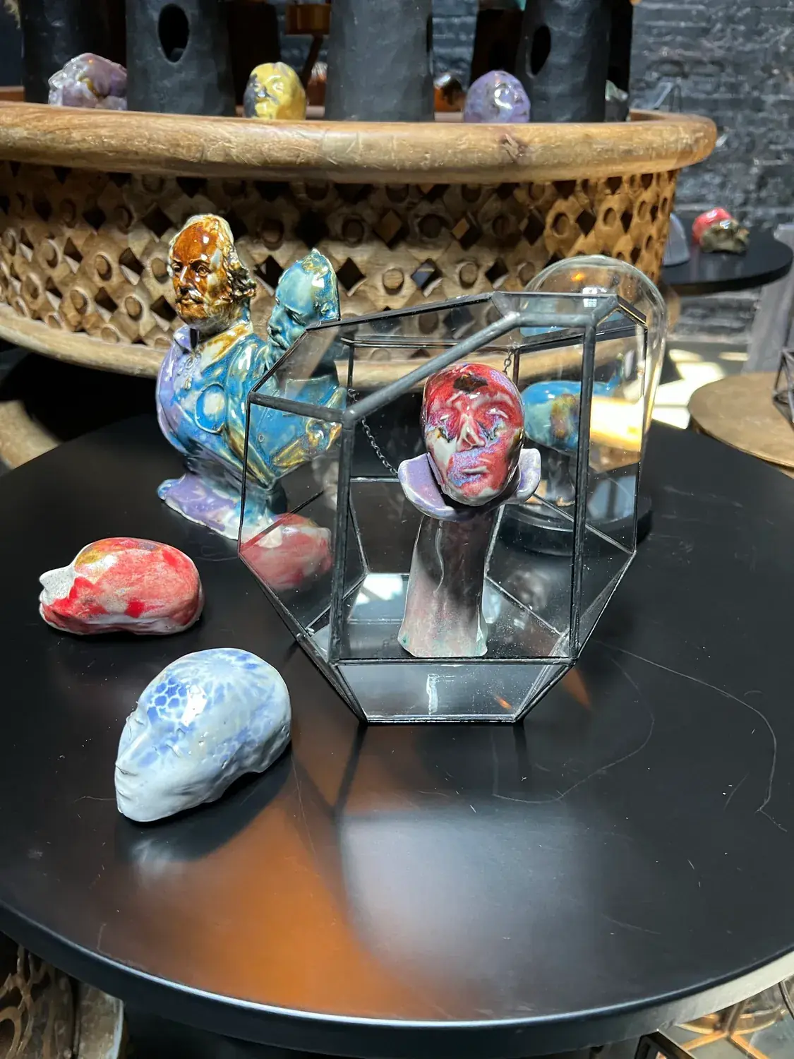 Small heads on the table