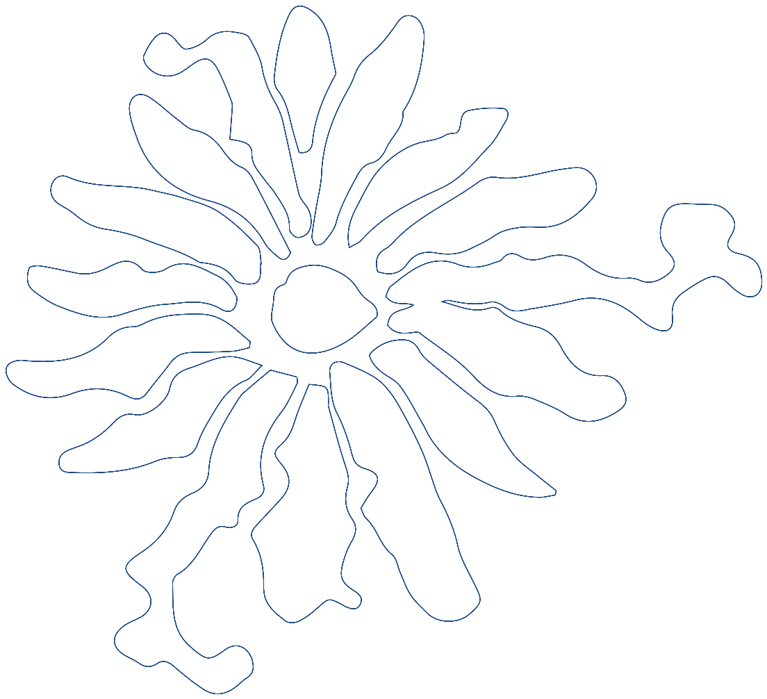 A flower, cut as one line