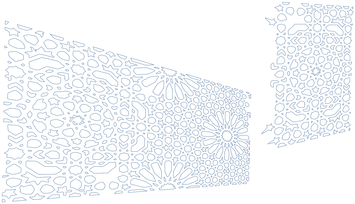 An Alhambra pattern, in perspective