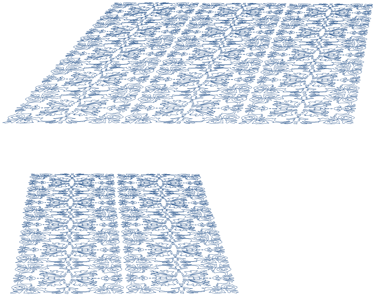 The floor and the wall