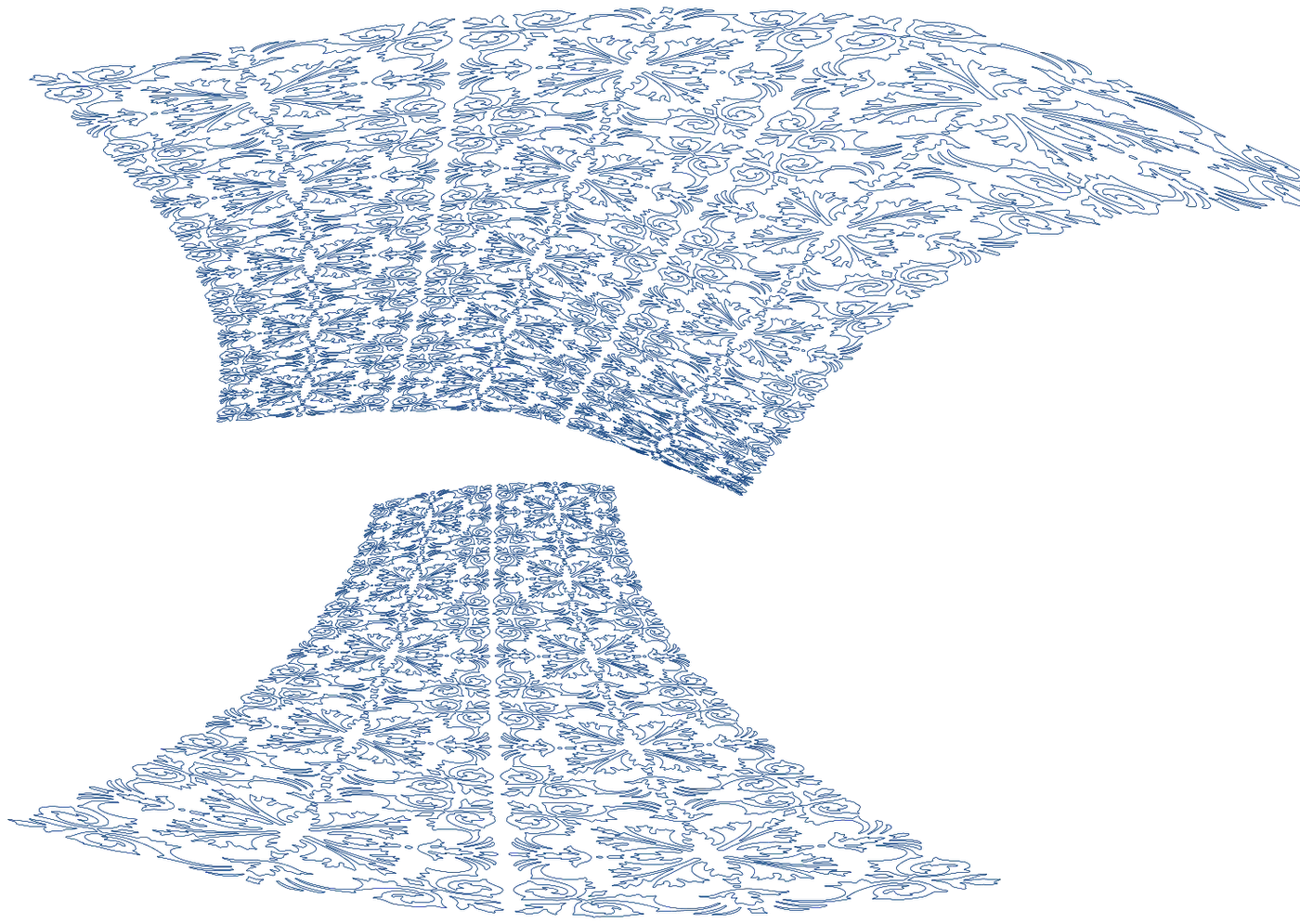 An old Portuguese pattern, warped