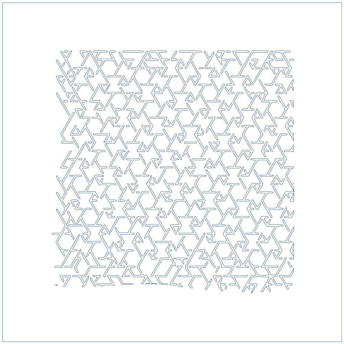 Hexagons, drawn as an algorithm
