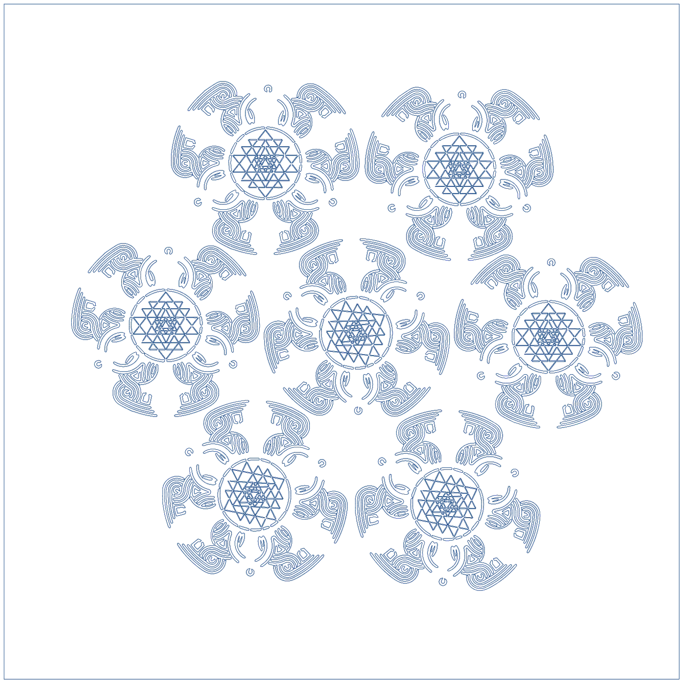 An Islamic pattern and a yantra. Designed by Verônica Natividade