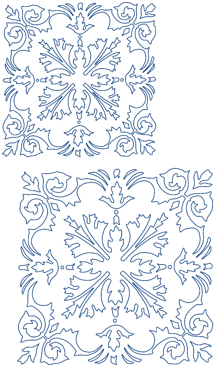 Tile motifs, redrawn