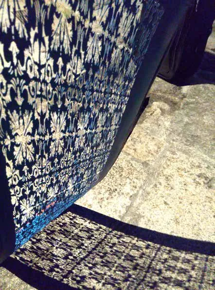 A laser-cut stencil, showing its level of detail