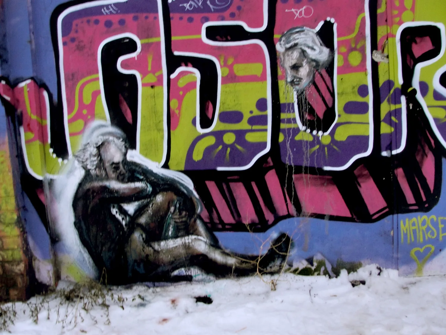 Over the graffiti