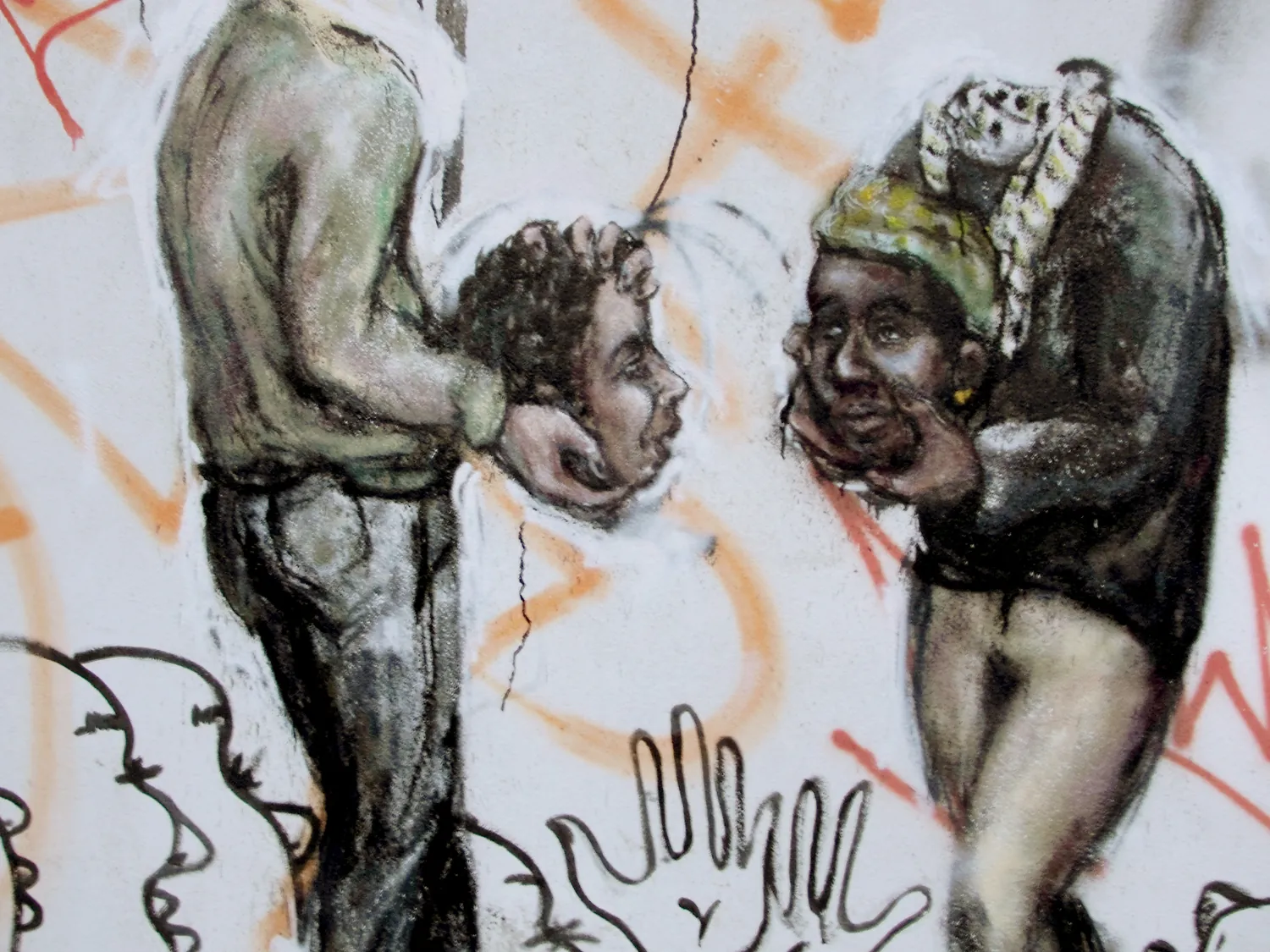 Figures carrying heads