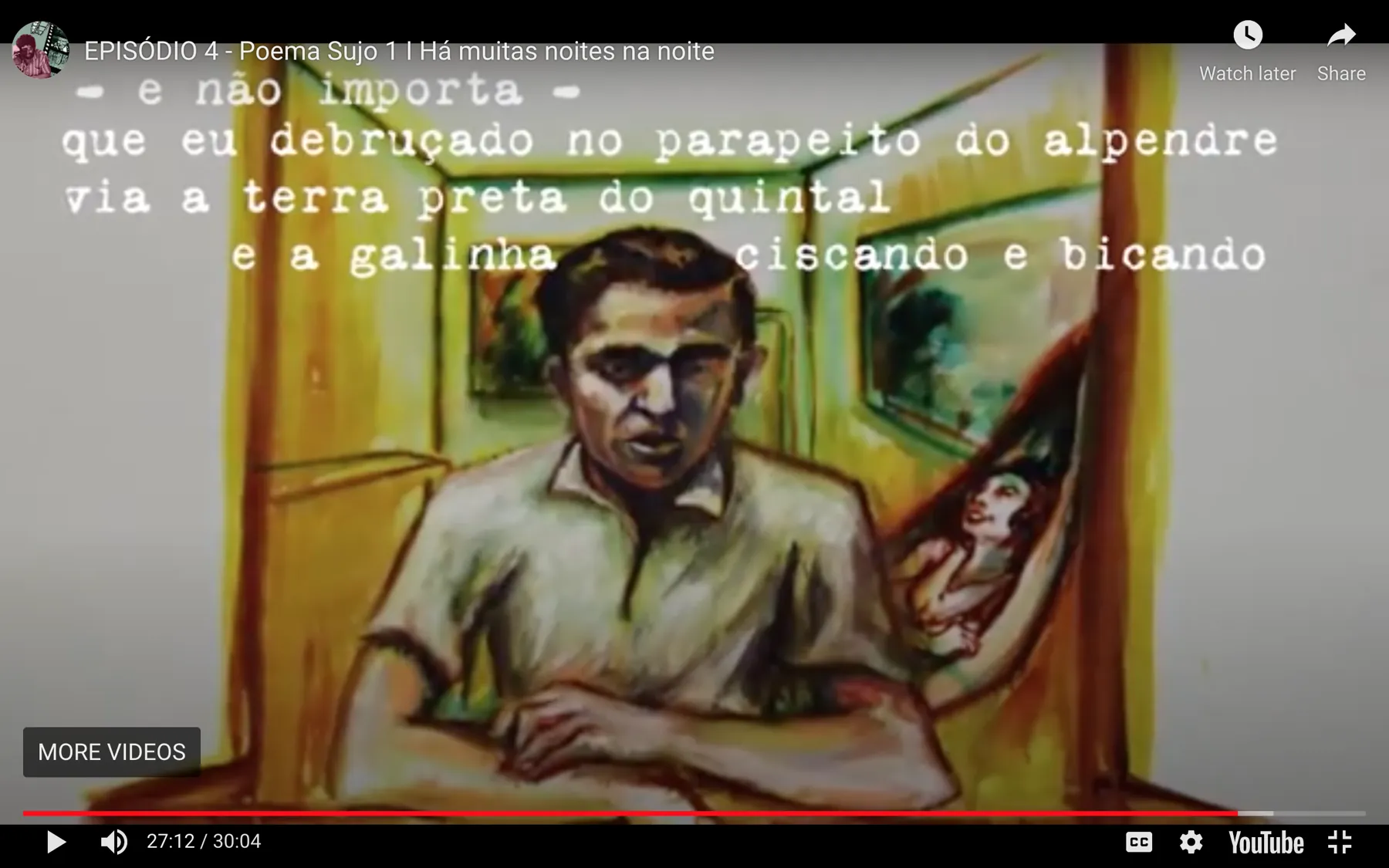 Episode 4, Poema Sujo 1, 27:12. Gullar at the window in Buenos Aires.