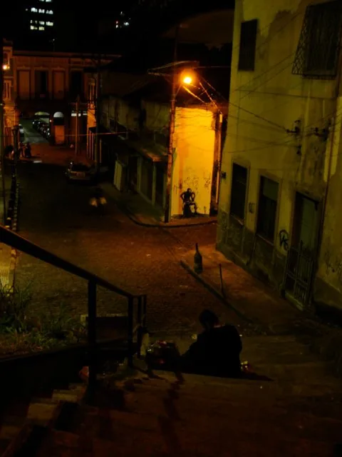 The port zone at night