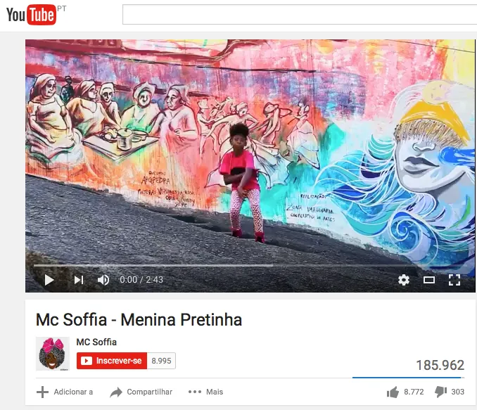 MC Soffia, “Menina Pretinha”, music video