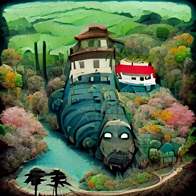 ‘A landscape in the style of studio Ghibli’ — I love studio Ghibli, I wonder how such techniques will impact their business. Can studios adapt fast enough? I’m sure Disney/Pixar can, but many won’t.